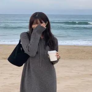 [CRKO] 코이 후드 니트원피스