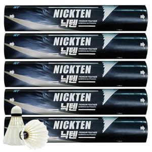 닉텐 T-BLACK 배드민턴 셔틀콕 5타 거위털 동호인 경기 게임 H