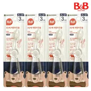 비앤비 어린이칫솔 3단계 1입X4개