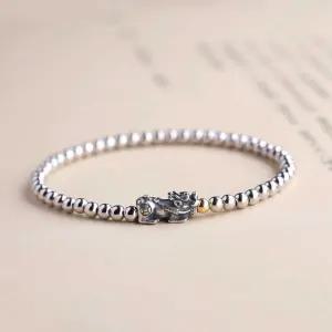 실버비휴 성공운의 비휴은팔찌 미니 팔찌 오닉스 재물운