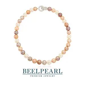 벨펄 약 11.5 ∼ 10mm 리얼 담수진주 멀티 목걸이