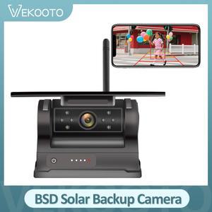 차량무선카메라 5G 와이파이 HD 차량용 카메라 태양광 패널 100M 마그네틱 무선 AI 사각지대 경보 후방 카메라 버스 트럭 RV 전후방 DVR