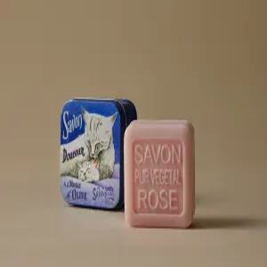 라사본느리드니옹 프랑스 자연유래 클렌징 바 비누 로즈 100g