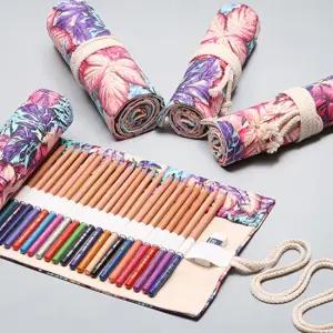 롤필통 파우치 두루마리 컬러링북 색연필 케이스 메이플 24색 H1