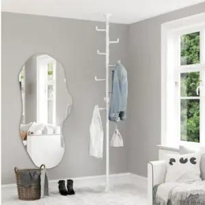 리우리빙 폴 행거 스탠드 옷걸이 천장 화이트 8단 BNS