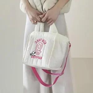 KHB410F여성용 일상 캐릭터 자수 미니 도트 퀼팅 가방