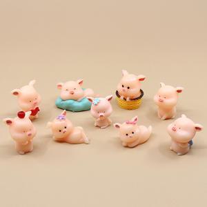 테라리움 동물 피규어 꿀꿀 아기돼지 미니어처 9종 세트