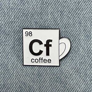 BC188 Cf 원소기호 98번 칼리포르늄 커피 뱃지 배지 브로치