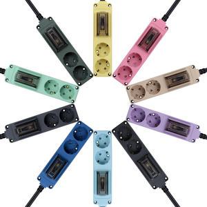 국산 예쁜 컬러 고용량 멀티탭 4000W 감성멀티탭 과부하 누전차단 3m 5m 1.5m