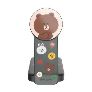 뉴니스 라인프렌즈 브라운 EZ폴드-3in1 맥세이프무기선기