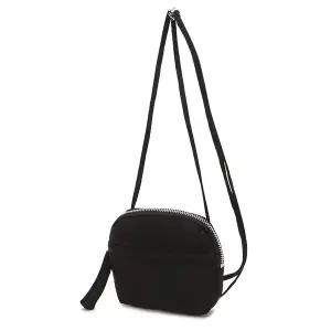 [헤지스](대구신세계)[24FW][PUPPY] 블랙 나일론 패딩 투포켓 파우치 겸 크로스백 HIWA4FH11BK