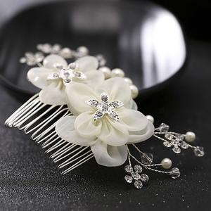 꽃진주장식 웨딩헤어꽂이핀 뒤꽂이머리핀 뒷머리고정 한복 잔치