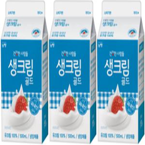 남양 생크림 골드 500ml, 3개
