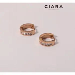 [씨아라]CIARA 써지컬스틸 Cagliari 투써클 블록브루드 원터치 귀걸이