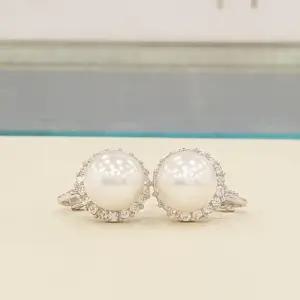 자개진주10mm 귀찌 귀안뚫는 링귀걸이(SAE401)