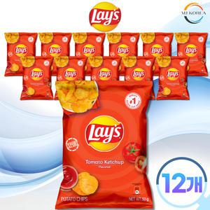 레이즈 토마토 케찹맛 미니 감자칩 50g x 12개 생감자칩 간식 맥주 안주 캠핑스낵