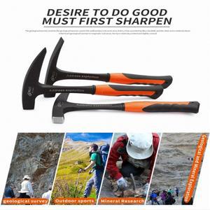 다기능 핸드 툴 락 픽 지질 해머 광산 탐사 및 뾰족한 고 탄소강 팁