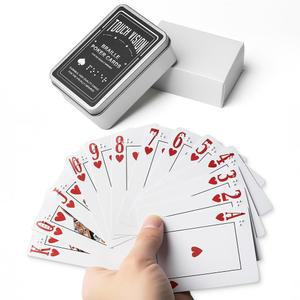시각 장애인을 위한 엘리트사인 점자 놀이 카드 - 대형 프린트 촉각 포커 카드, 2.4x3.4인치, 장애 성인 및 가족 게임용 튼튼한 플라스틱
