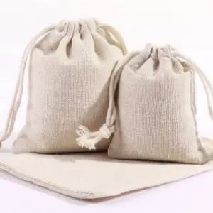 린넨 복주머니 복조리 가방 스트링 파우치