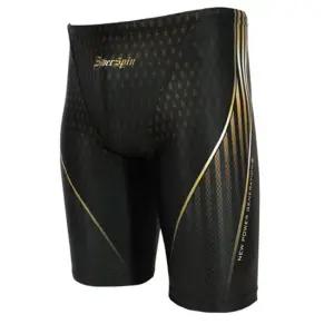 실버스핀 남성 5부 수영복 초중급용 블랙골드 TQM302 폴리백
