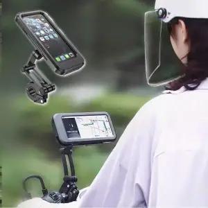 [하프클럽/]방수 커버형 자전거 스마트폰 거치대 핸드폰 받침대