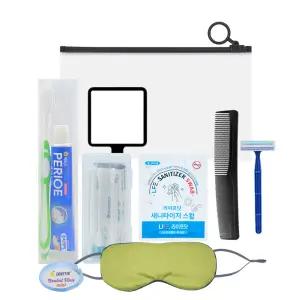 여행용 파우치 8종 세트 치실 세면도구 수면안대 칫솔 치약 구급약 파우치 미니 보조가방