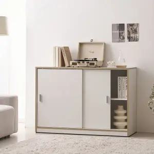 나무뜰 시크레 E0등급 슬림 주방 거실 슬라이딩 수납장 1200 BCF012C