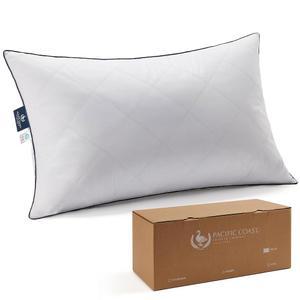 퍼시픽 코스트 침대 베개 럭셔리 호텔 컬렉션 거위 깃털 및 수면용 다운 클래식 다이아몬드 패턴 표준 사이즈