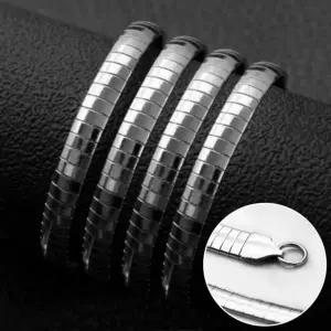 [콩심팥심]미아방지목걸이 스네이크 체인목걸이 스틸 써지컬