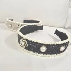 [콩심팥심]까멜리아 트위드 헤어밴드 하객룩 여성스러운 머리띠