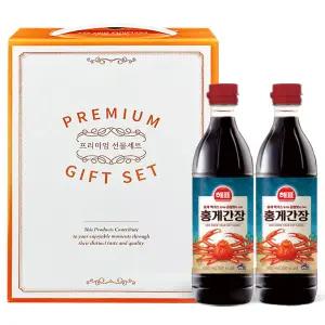홍게간장500mlx2p 간장선물세트 해표 롯데 설날 추석 명절 국수 어간장