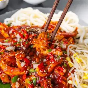 백년찬방 오징어볶음 450g 술안주 캠핑 밀키트 반찬 집밥