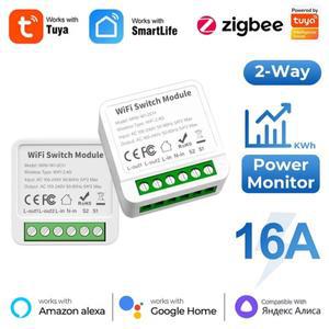 Tuya WiFi/Zigbee3.0 스마트 스위치 미니 차단기 DIY 모듈 원격 타이머 무선 조명 제어 라이프 알렉사 구글