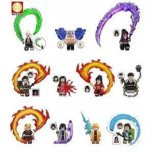 귀멸의칼날 피규어 레고 호환 네즈코 무한성편 젠이츠 아카자 탄지로 귀칼 11종