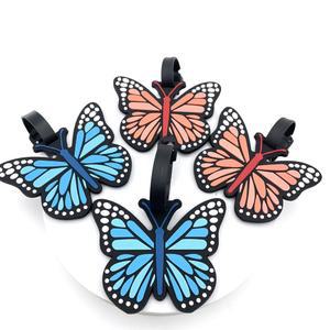 1PC 나비 수하물 라벨 여성 여행 태그 소녀 가방 ID 주소 홀더 탑승 휴대용