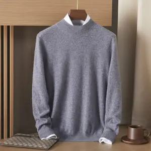 남성 댄디 폴라 니트 캐시미어반목 순색 루즈핏 풀오버 추동이너 티셔츠 울 힛템