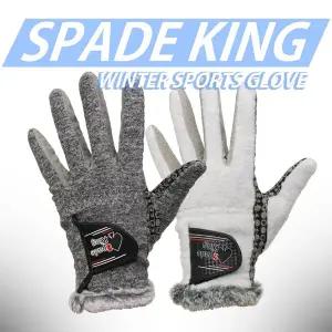 스페이드킹 실리콘 방한 남성 여성 양손 골프장갑