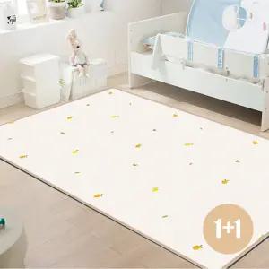 1+1  PE 웰빙 놀이방매트 오렌지레몬 250x140x1.2cm 2중엠보 논슬립