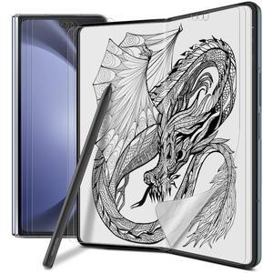 다이아큐브 갤럭시Z폴드7 6 5 4 3 2 6 SE 슬 사각사각 종이질감 저반사 내면액정3매+전면액정3매 보호필름,먼지제로 간편부착