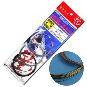 월척 갈치 풀치 삼치 와이어 3m 기둥줄 가지줄 쇼크 리더 목줄 낚시 바늘 자작 채비