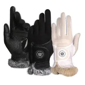 [세인트밀러]윈터그립 겨울 방한 양손 골프장갑 남성 여성 털장갑 파크골프 스마트폰 터치가능