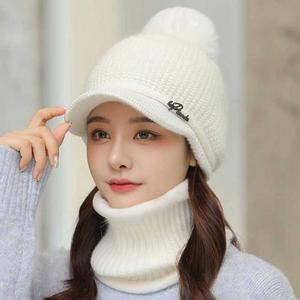 [제이커머스]겨울 방울 털모자 니트 넥워머 세트 골프 웨어 패션 방울털모자 여성겨울모자 겨울패션잡화 여