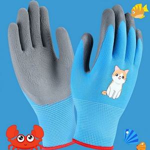 3세부터 아동 장갑 천연 라텍스 손바닥코팅 어린이 방수장갑 학생 안전장갑