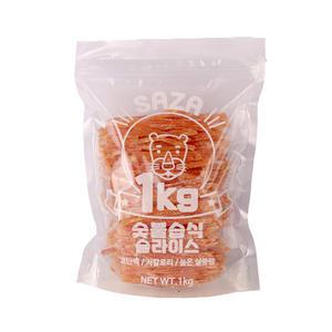 사자 대용량 강아지 간식 1kg 숯불습식슬라이스