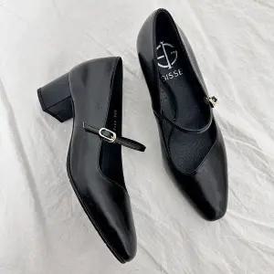 [하프클럽/]지쎄수제화 천연소가죽 세라 웨이브 메리제인 펌프스