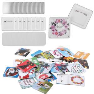 100 세트 2인치 x 사각 버튼 핀 제작 용품, 메이커, DIY 사진 배지, 선물 팀 비즈니스 공예, 클래스와 호환 가능