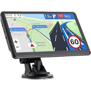 차량용 트럭 RV용 GPS 내비게이터, 최신 2025 지도, 7인치 터치스크린 실제 음성 회전 방향 알림 내비게이션 시스템, 속도 및 적색등 경고 기능이 있는