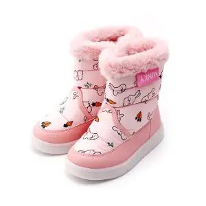 [바나나팜스]led아동 방한화 minky토끼 라이팅 패딩부츠(cp)