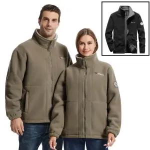 남녀공용 폴라폴리스 후리스 겨울 점퍼 아웃도어 하이넥 보아털 집업 플리스 빅사이즈 자켓