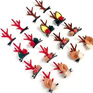 크리스마스 머리핀 헤어핀 루돌프 핀 삔 악세사리 집게핀 머리 장식 산타 모자 트리 선물